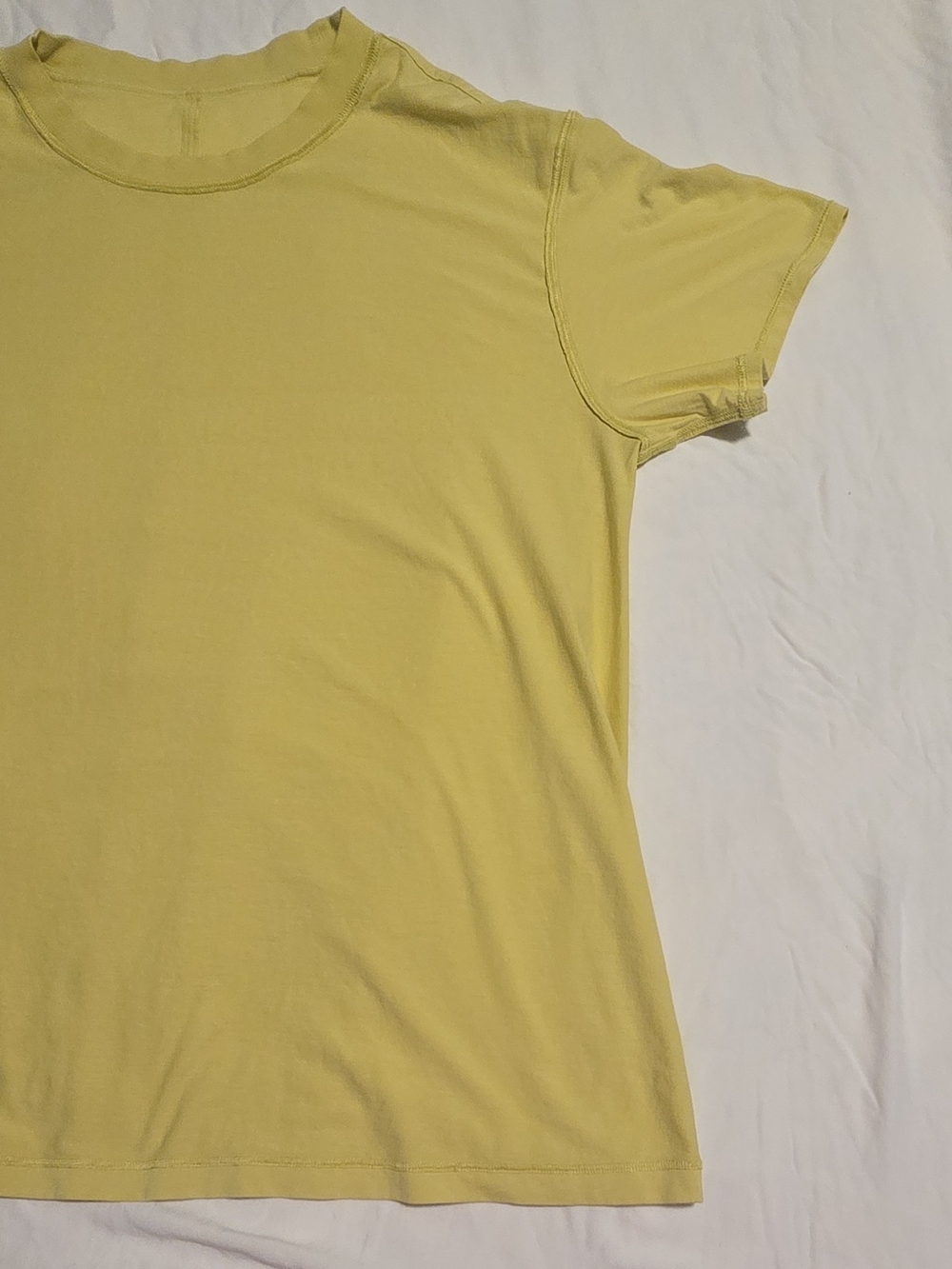 Lululemon All Yours Cotton T-Shirt Yellow Women's Size 8 - Picture 4 of 6
